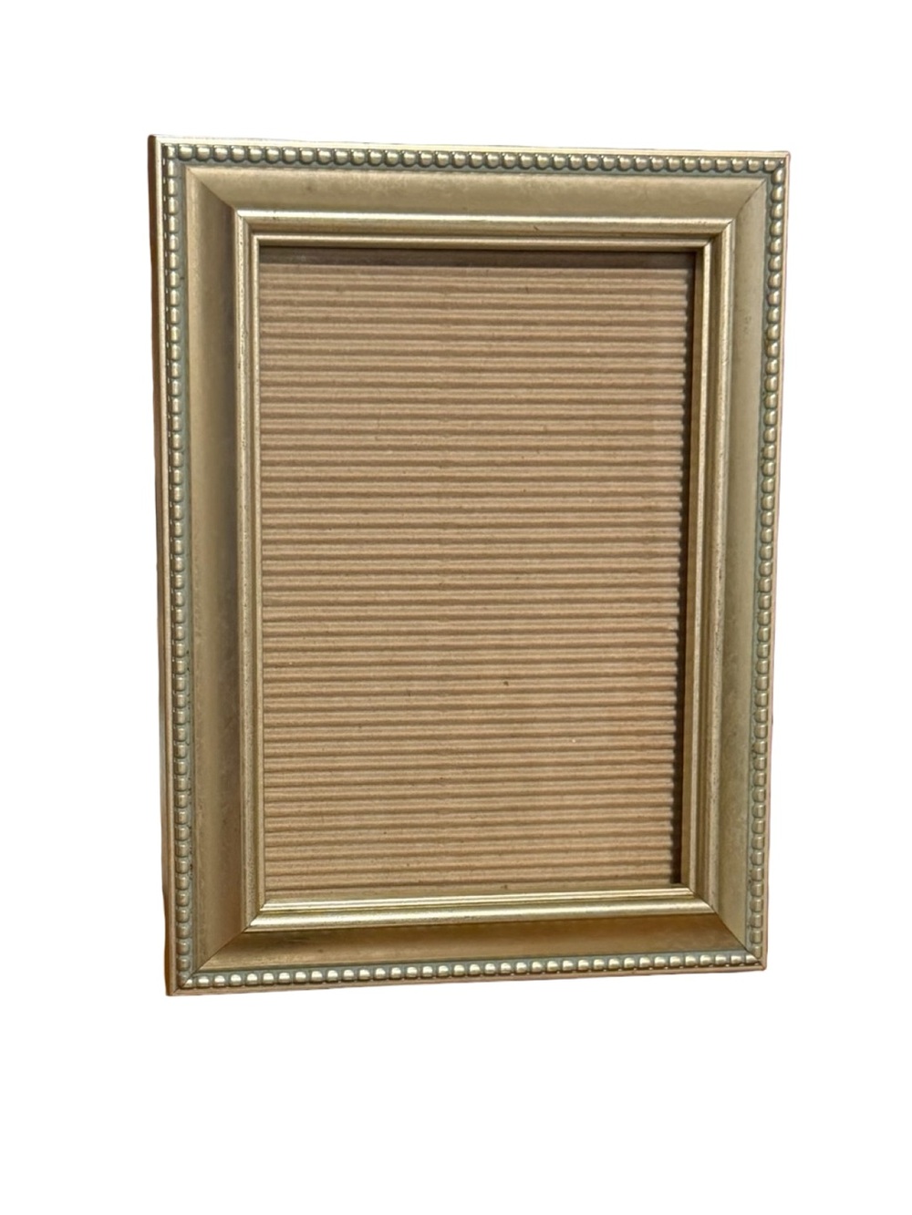 Classic gold-tone beaded picture frame